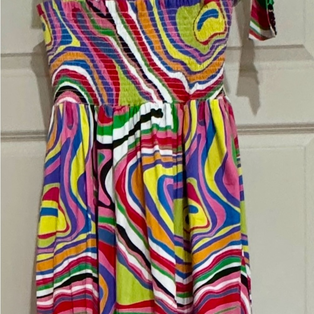 SHERIDAN FRENCH KELLY DRESS.  Colorful Abstract Patterned Dress